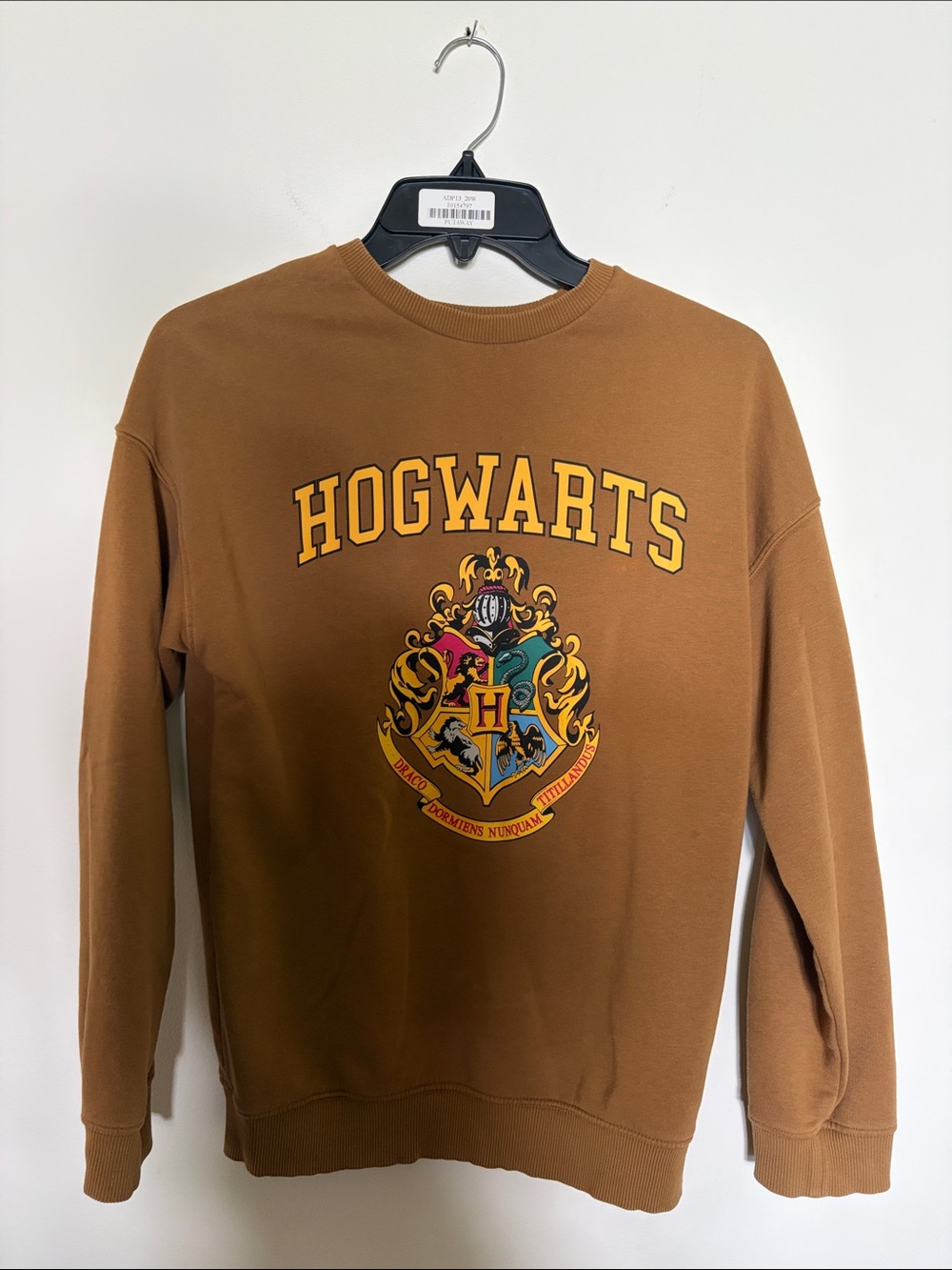 H&M Brown Hogwarts Crest Crewneck Sweatshirt